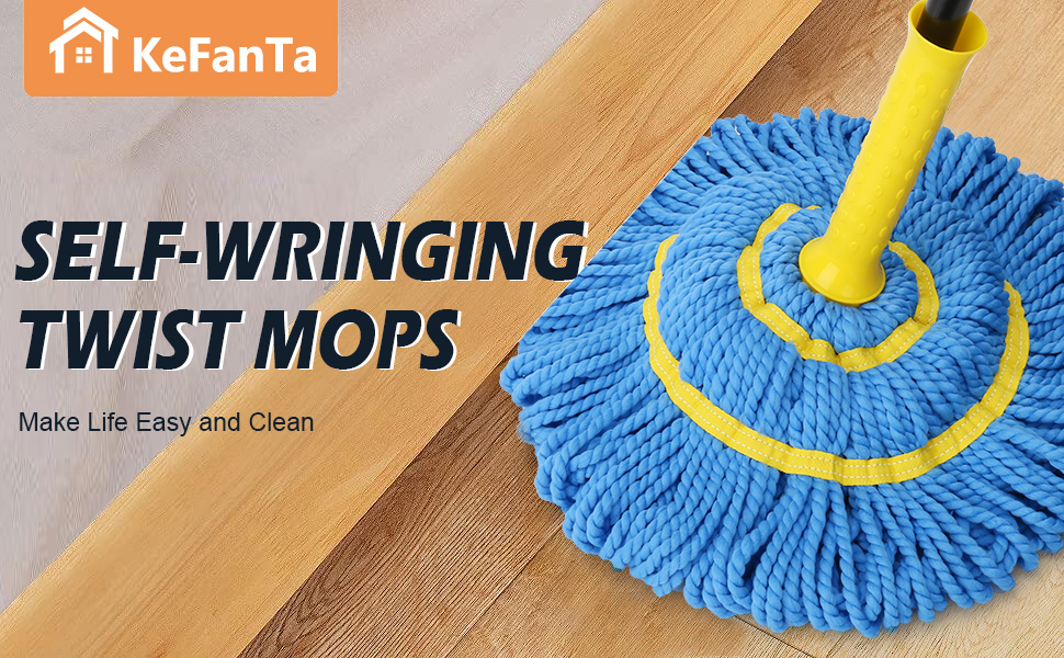 新品 Teflon / My Will / M.O.P. Heavy Duty Commercial Mop with 77inch Long Handle, Looped